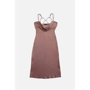 NEW DÈLUC women's arp midi dress in dark mink